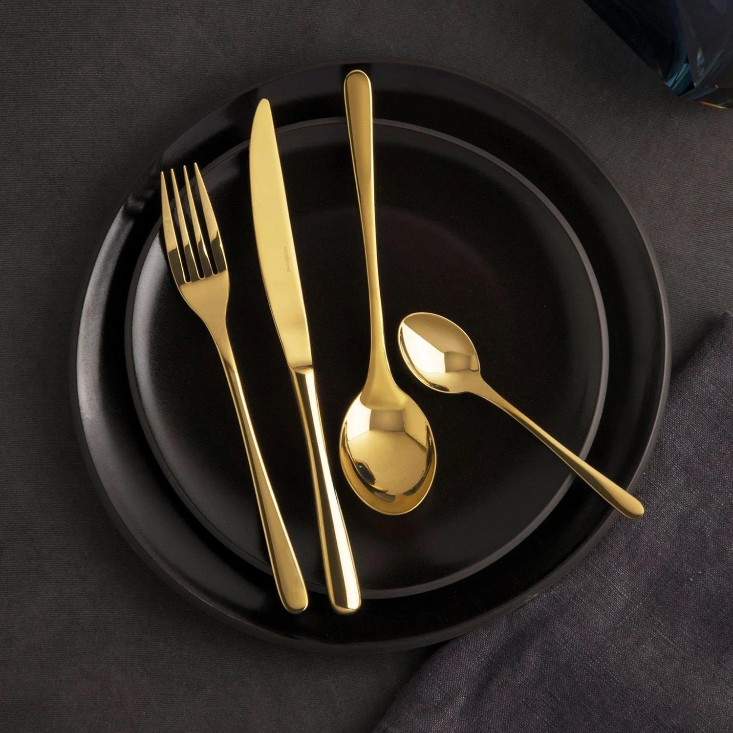 Golden Kitchen® | Set de Cubiertos Dorados Premium Acero Inoxidable + Caja de Regalo