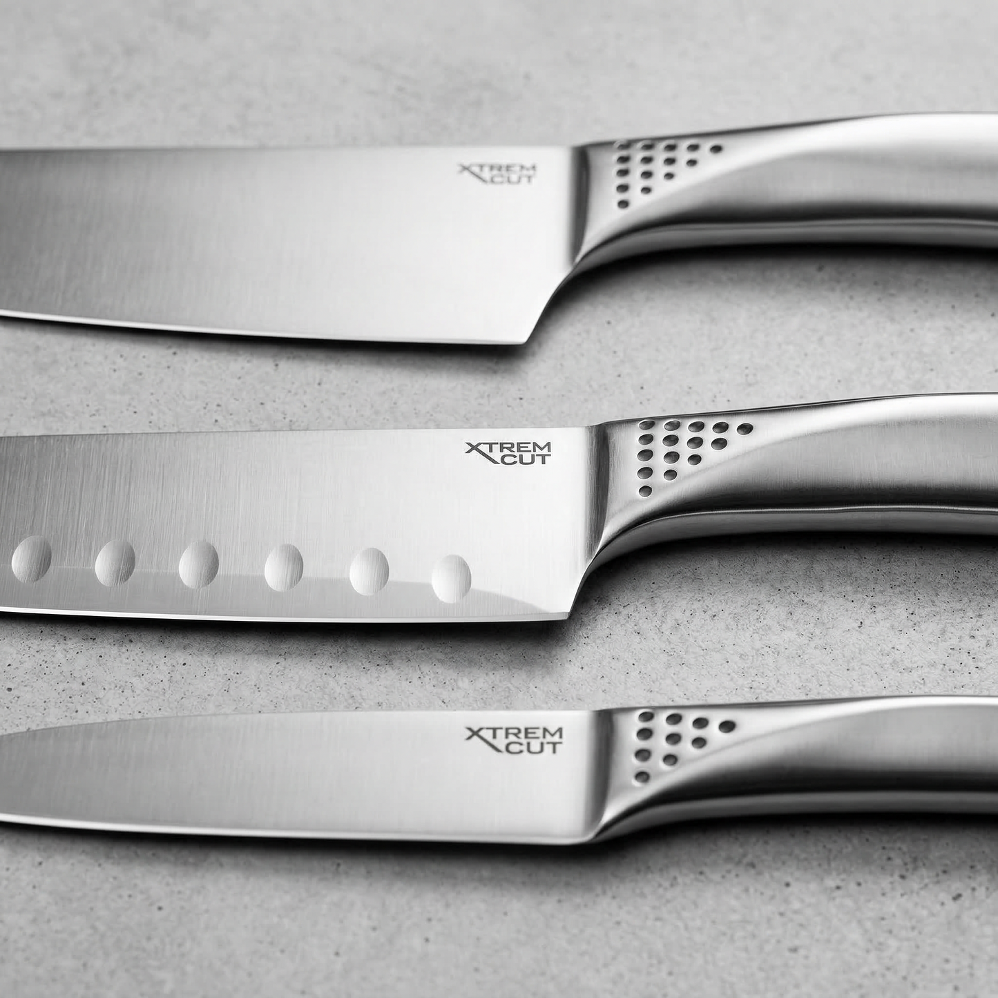 Xtrem Cut Set 3 Cuchillos Acero Inox